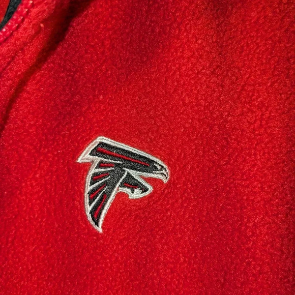 NFL Atlanta Falcons football pullover fleece, red/black, 1/4 zip , size M - Picture 2 of 10